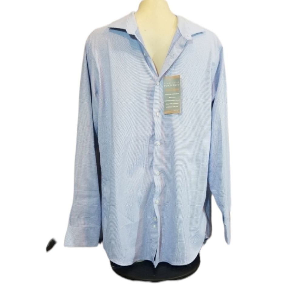 Perry Ellis Tech Shirt Slim Fit Sz 16 34/35